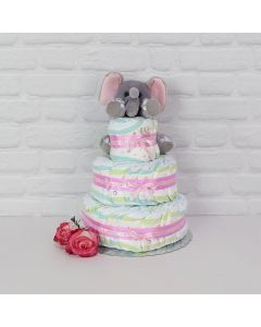 Diaper Cake with Elephant