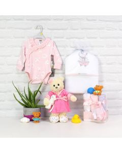 Baby Girl Bath Time Basket