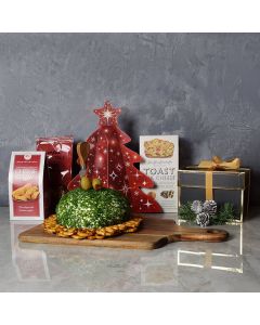 Christmas Cheese Ball Gift Basket