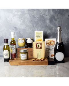 Delicious Snacks & Champagne Gift Basket