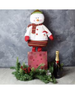 Snowman & Gourmet Chocolates with Champagne Gift Set