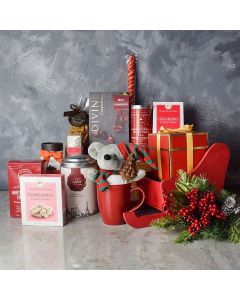 Red Sleigh Holiday Gift Basket