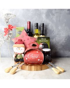 Christmas Cheeseball & Wine Gift Board