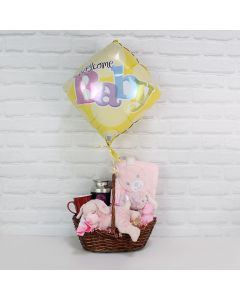 Welcome Newborn Baby Girl Gift Basket
