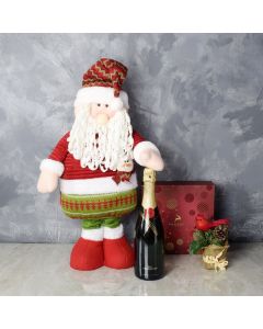 Santa & Gourmet Chocolates with Champagne Gift Set
