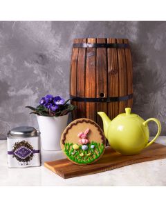 Organic Tea & Cookies Easter Gift Basket