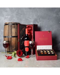 Valentine’s Wine & Chocolate Gift Basket