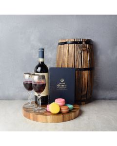 Macaron & Wine for Two Gift Set