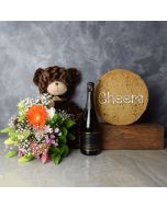 "Cheers" Cookie & Champagne Gift Set